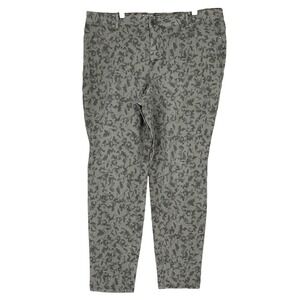 DKNY JEANS Jegging Grey Green Abstract Camo Print Stretch Skinny Pants Size 20W